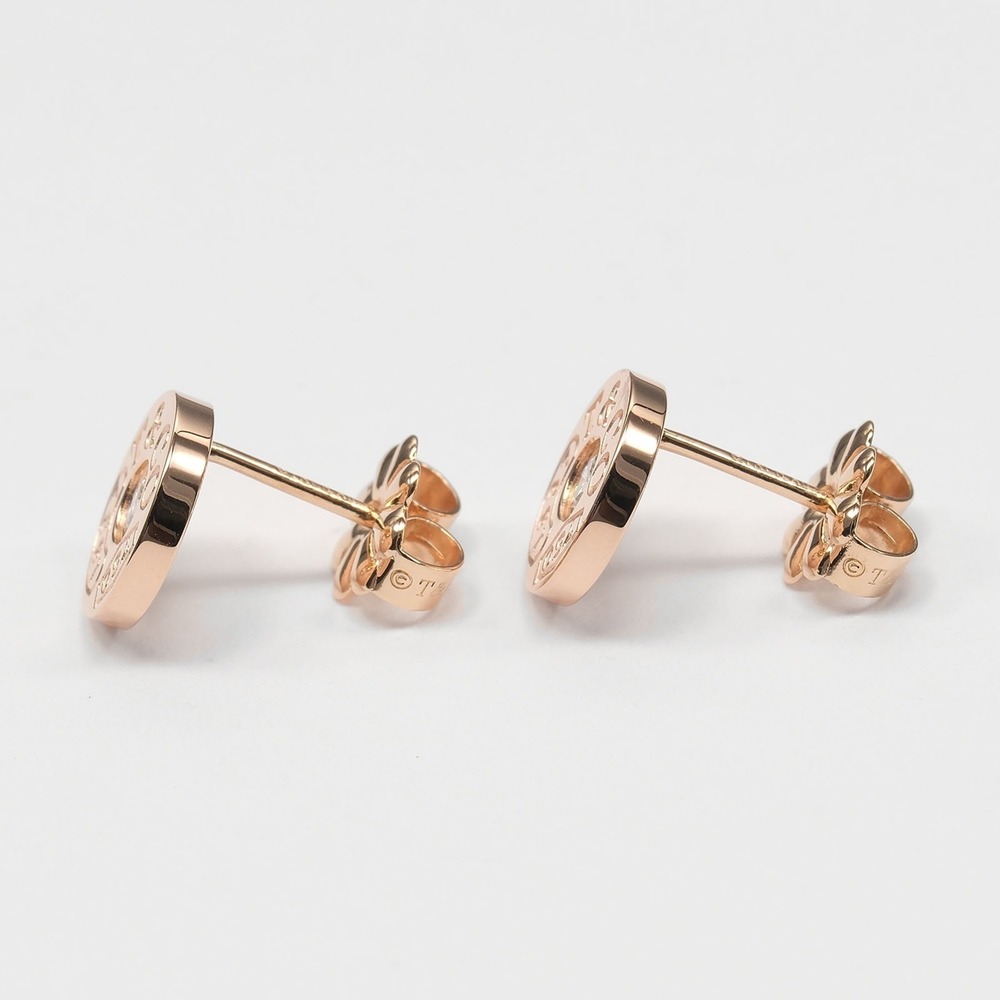 TIFFANY 18k Gold Diamond Earrings - Picture 9 of 11